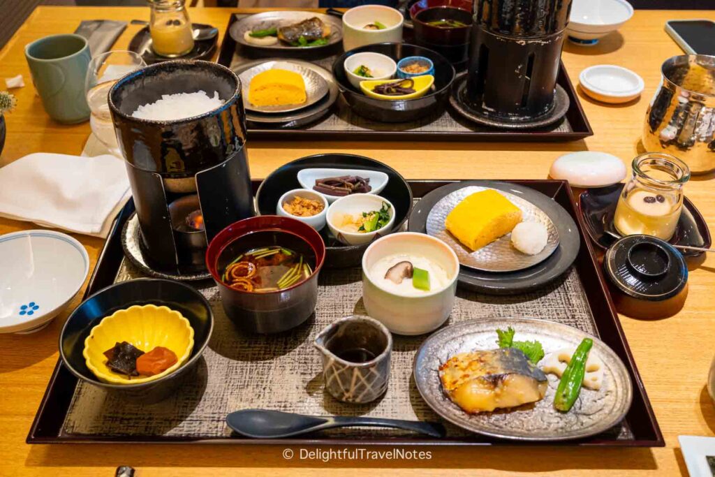 Japanese breakfast set at The Thousand Kyoto.