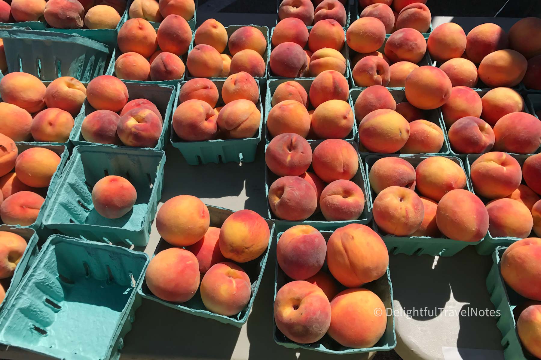 Peaches at Urbana Market at the Square in Central Illinois.