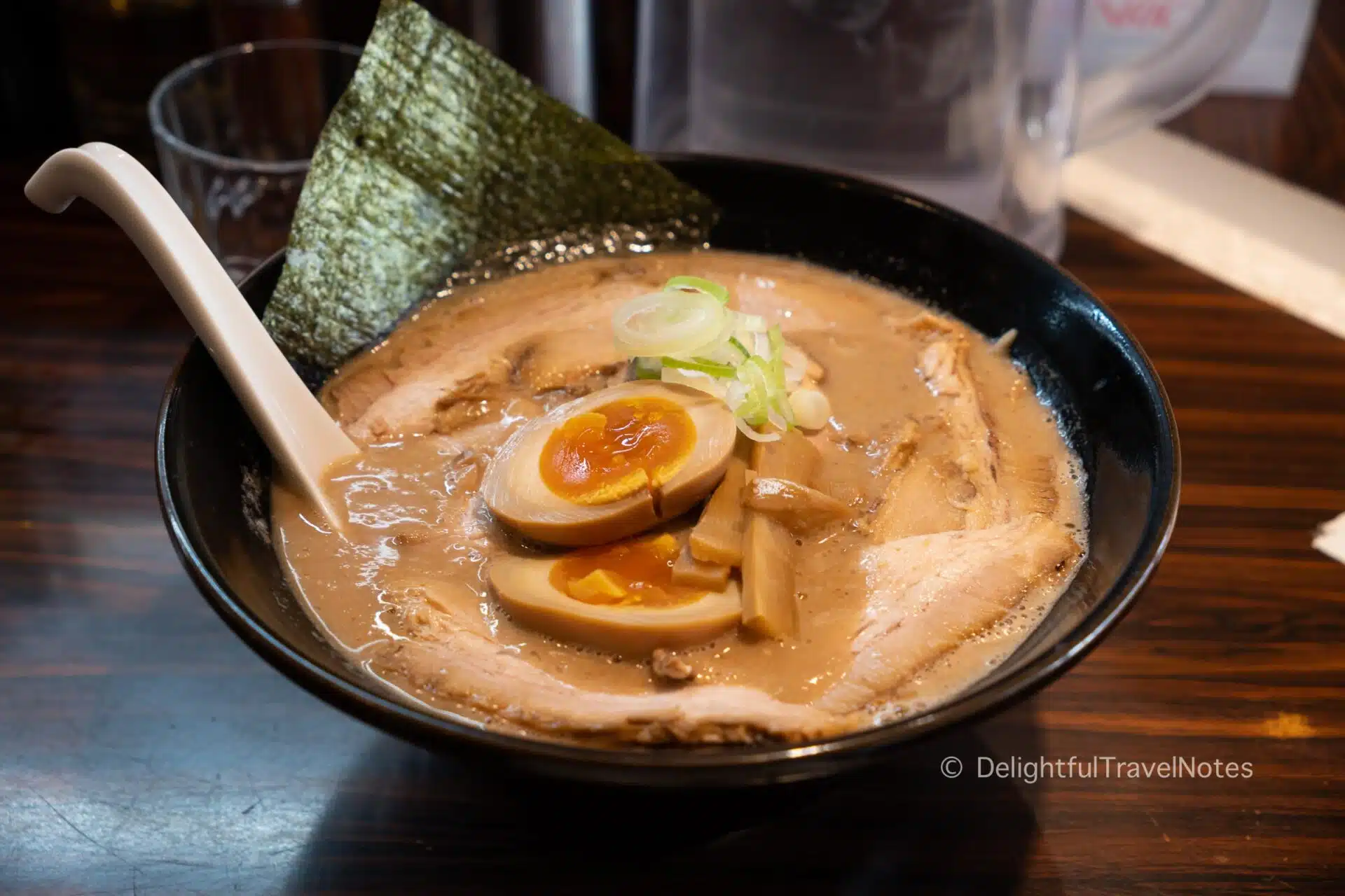 a bowl of ramen at Ramen Nagayama in Tokyo.