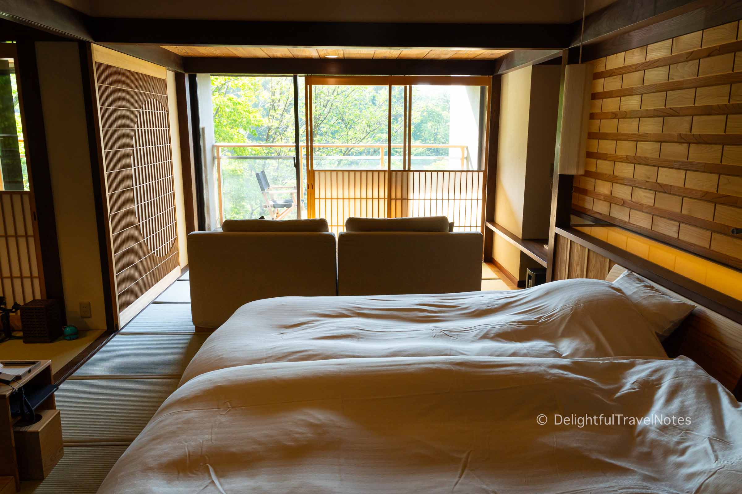 bedroom at Madoka no Mori ryokan in Gora, Hakone