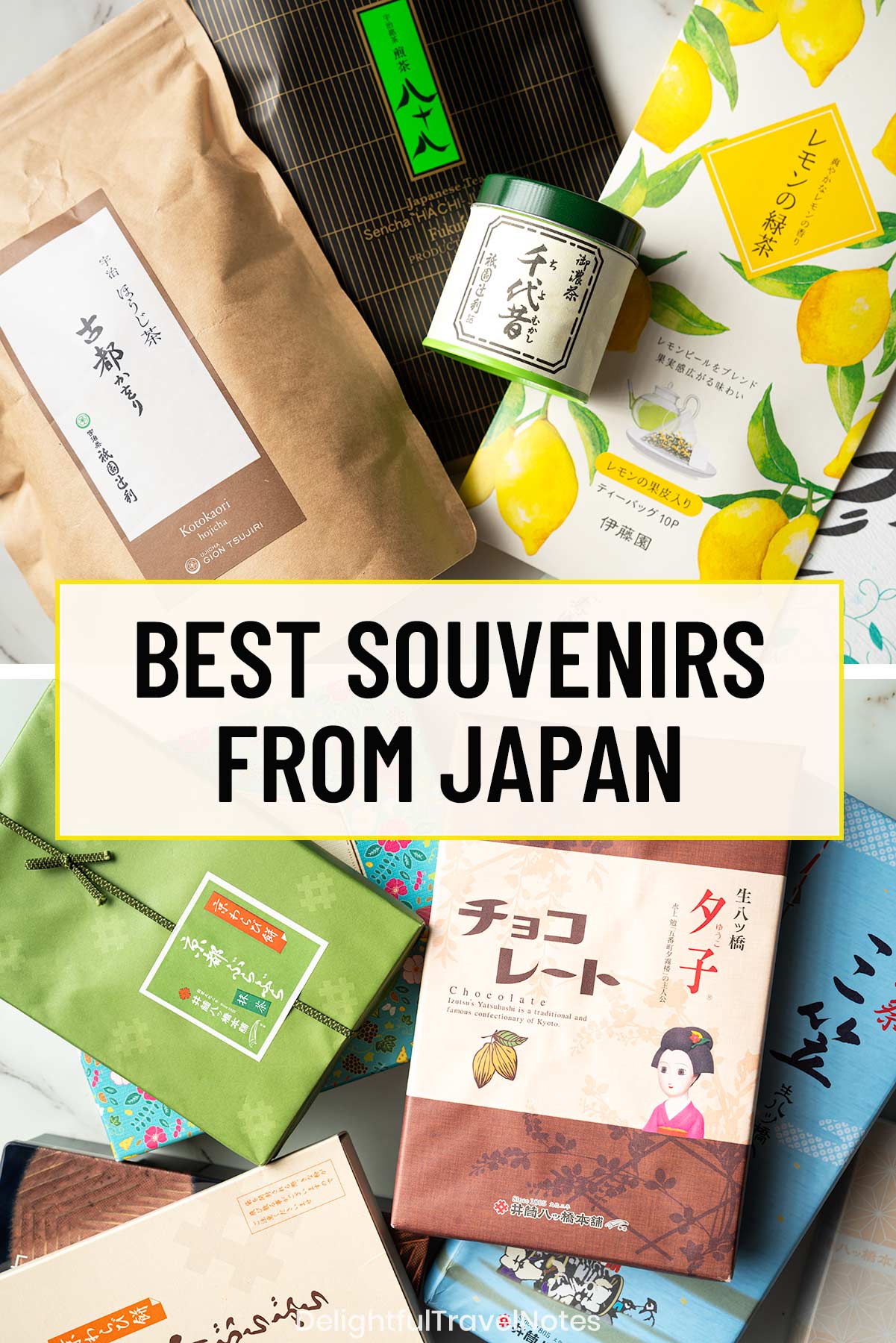 a collage of the best souvenirs from Japan to bring home.