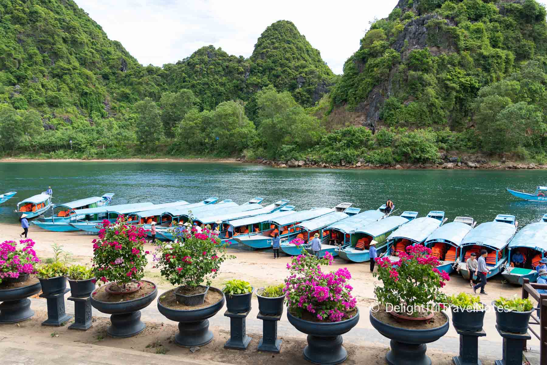 Boat dock in Phong Nha-Ke Bang National Park.
