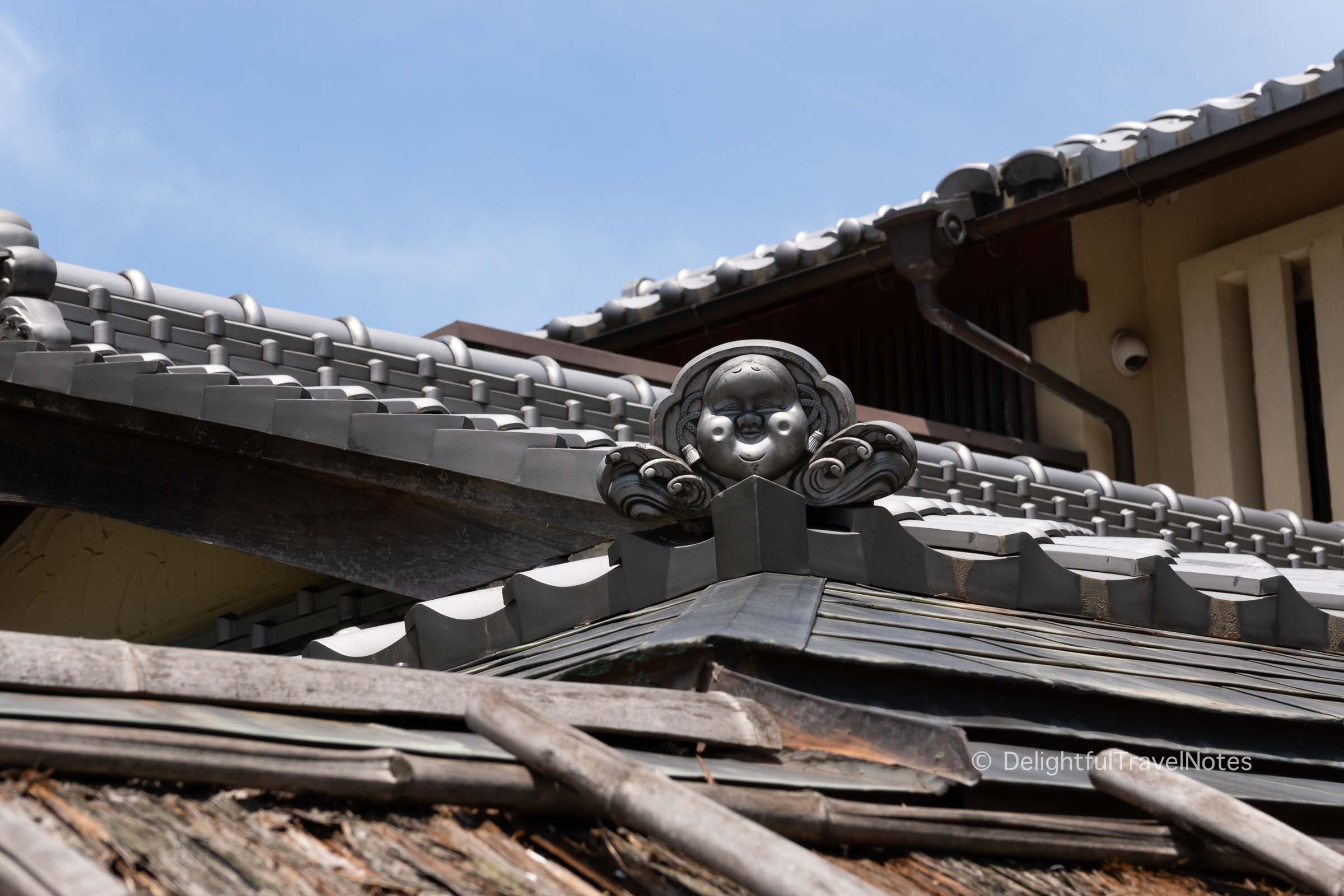 House roof in Gion Kyoto.