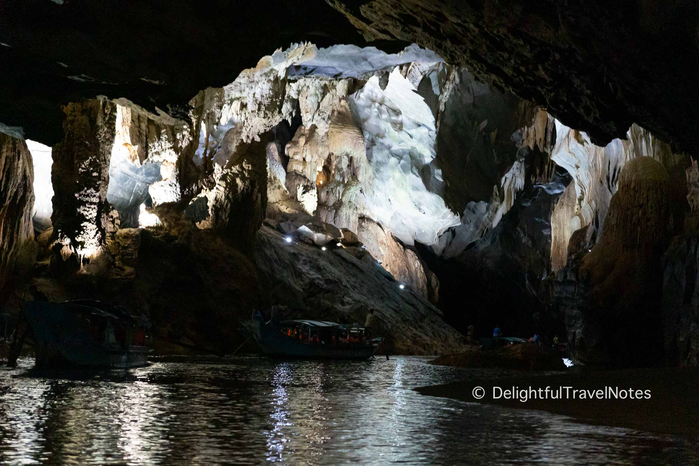 Inside Phong Nha Cave.