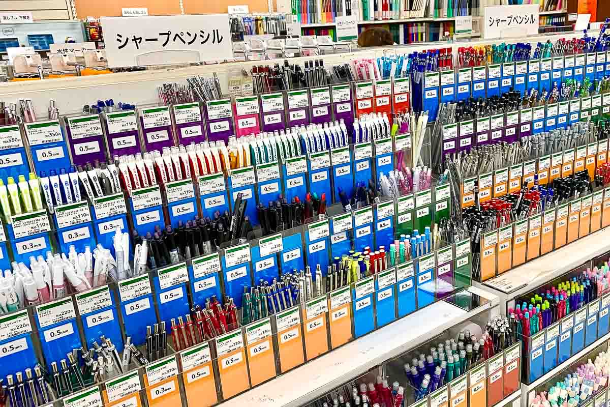 Japanese stationery at Tokyu Hands.