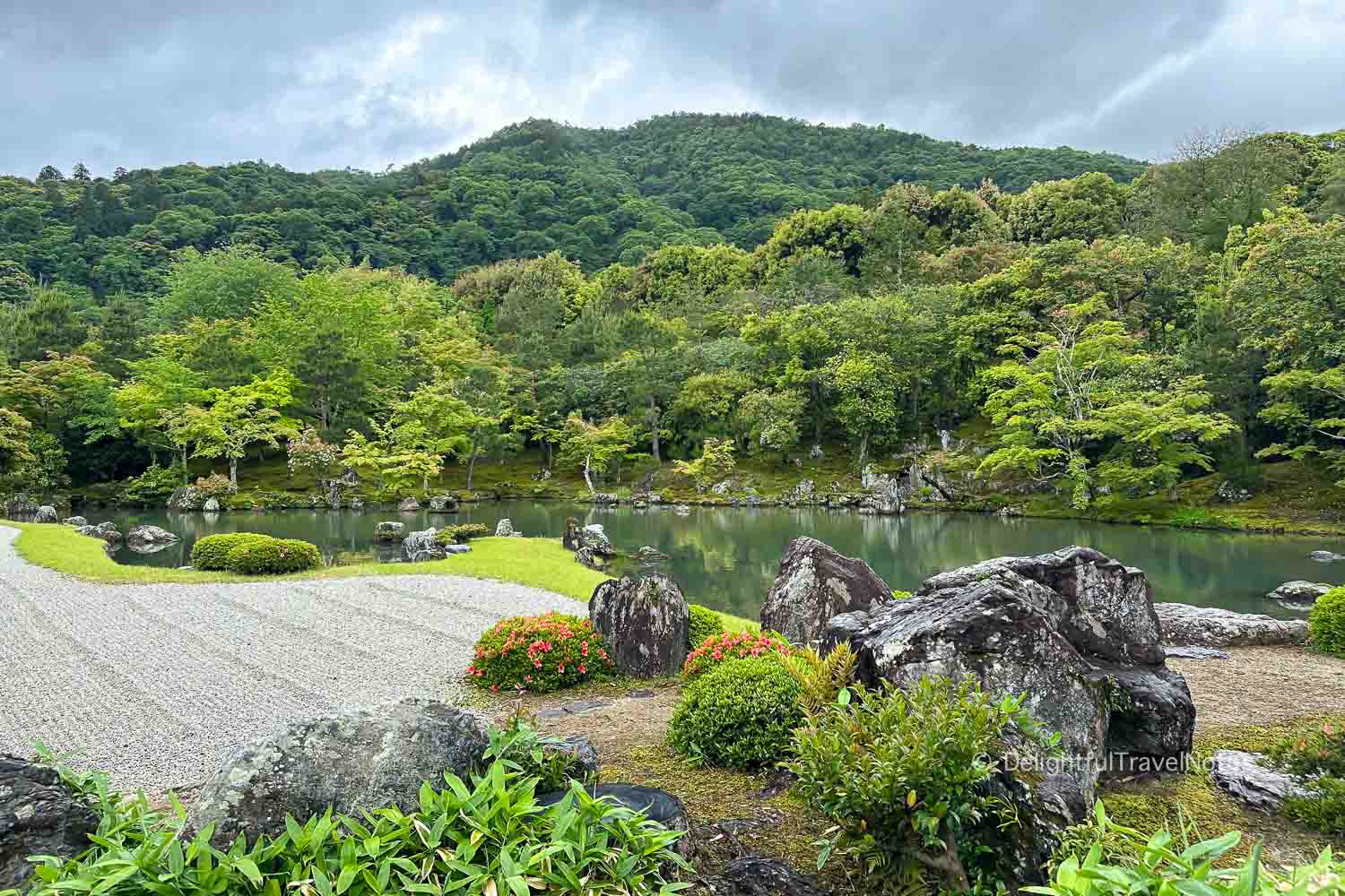the garden at Tenryu-ji, the most famous temple in Arashiyama, Kyoto