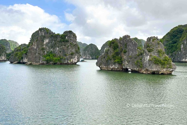 limestone islands in Lan Ha Bay.