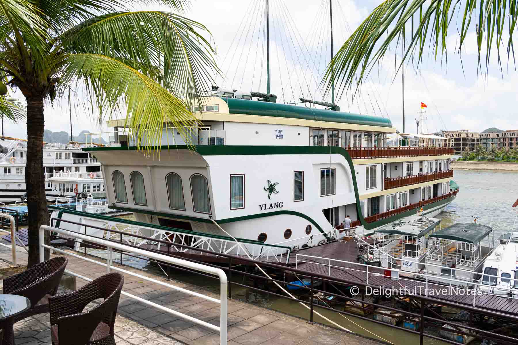 Ylang cruise ship by Heritage Line in Lan Ha Bay.