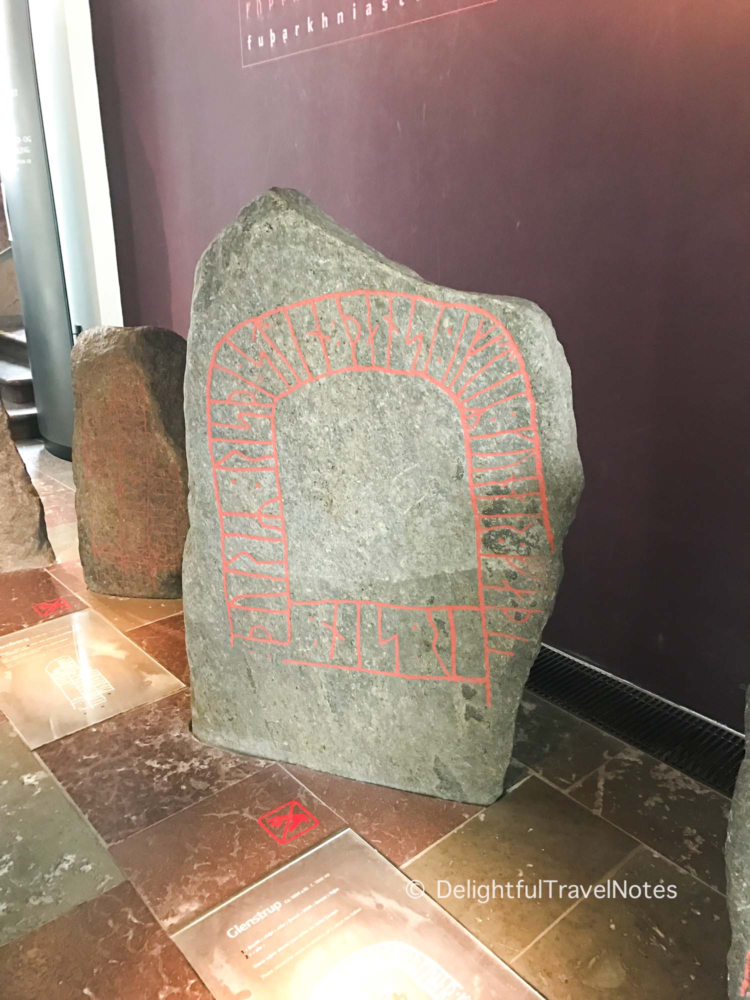 A runestone at National Museum of Denmark.