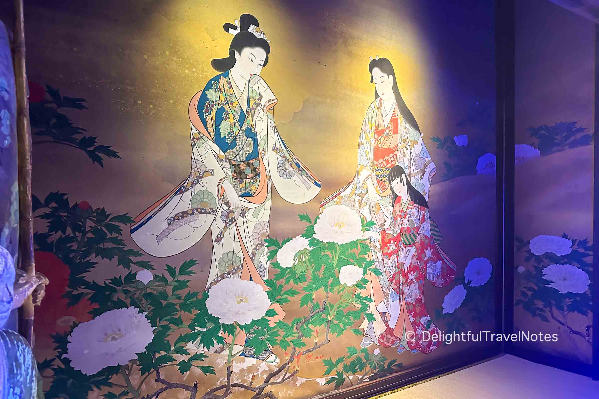 A wall painting at Hyakudan Kaidan.