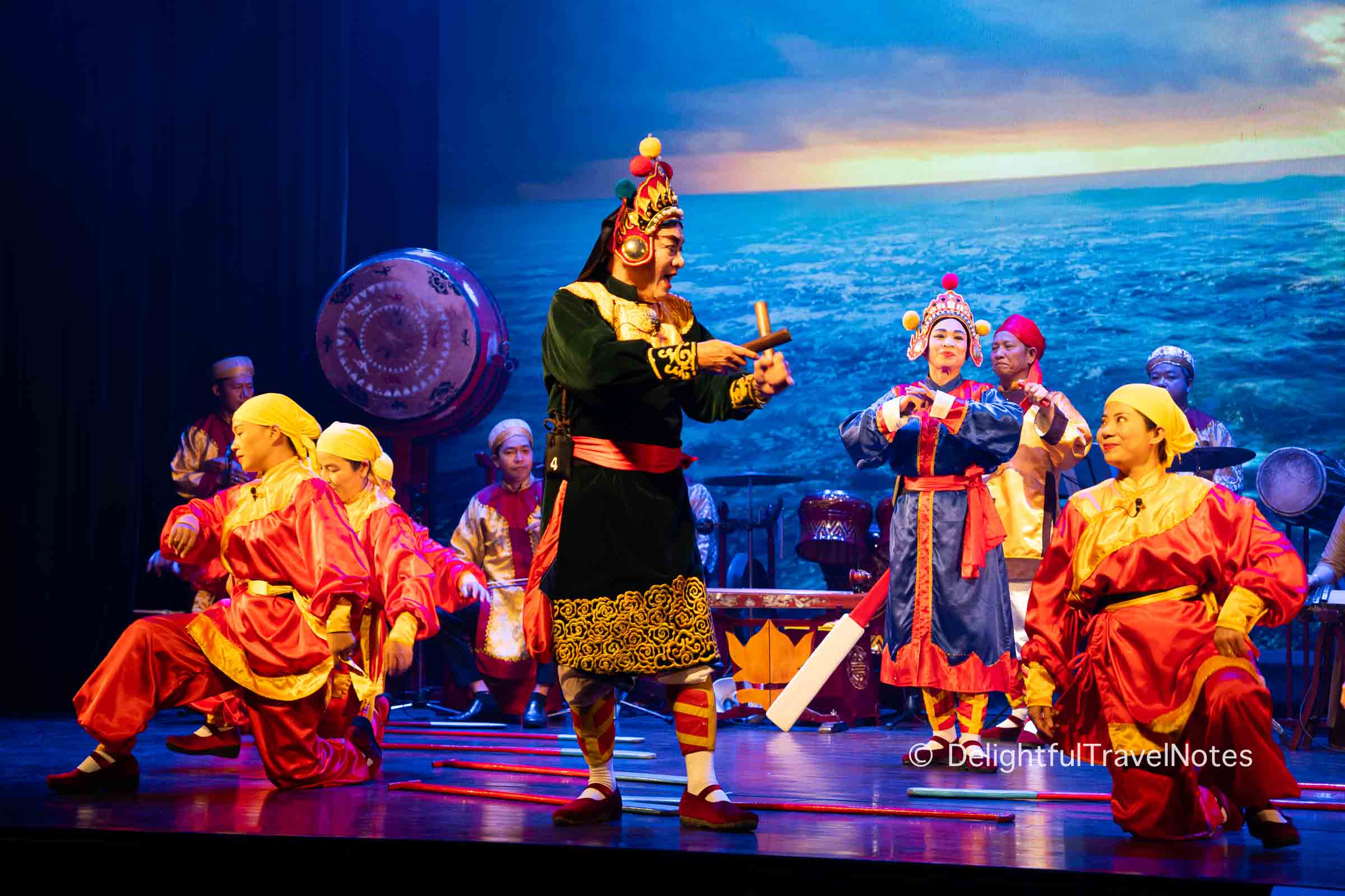 a folk dancing and singing performance of Central coastal region in Vietnam.