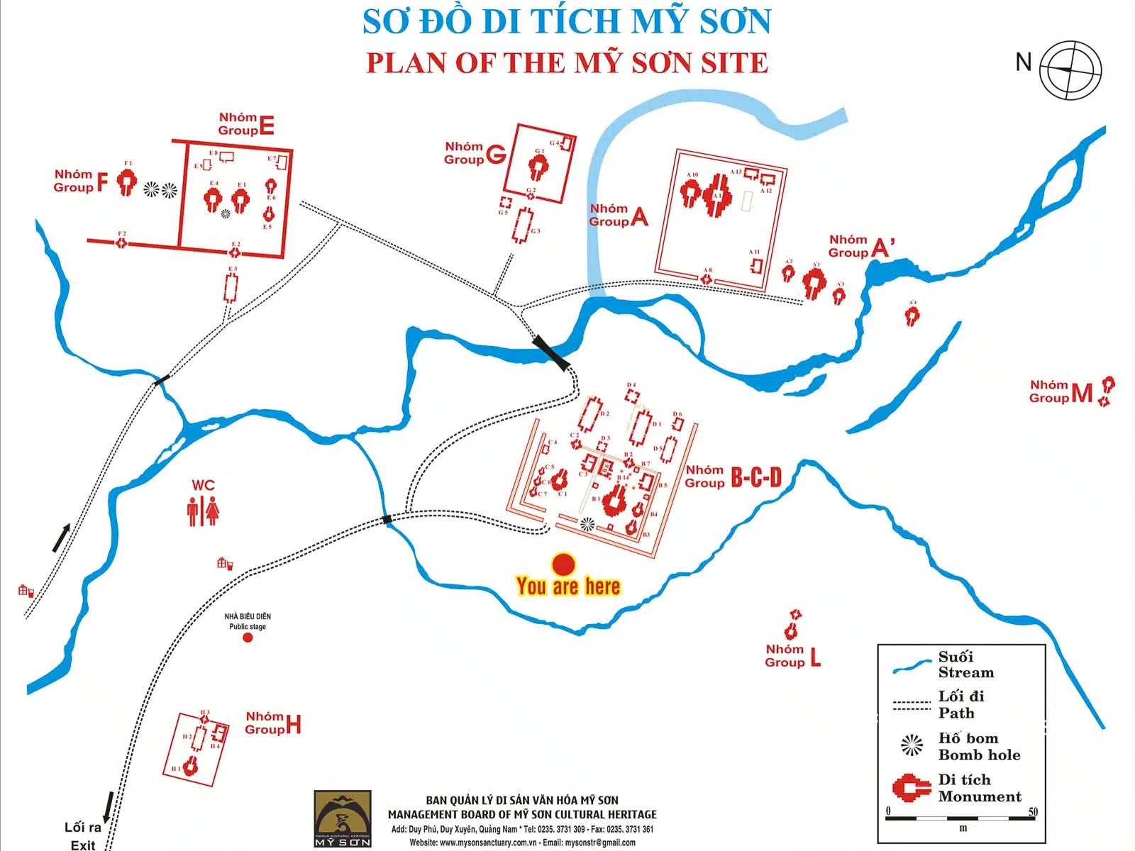 official map of My Son Temples.