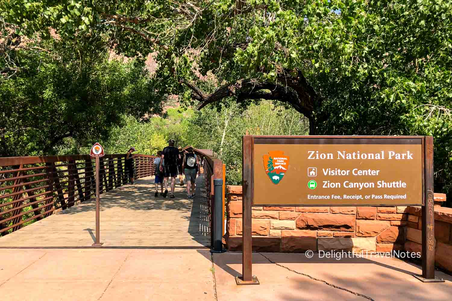 the main gate of Zion National Park.