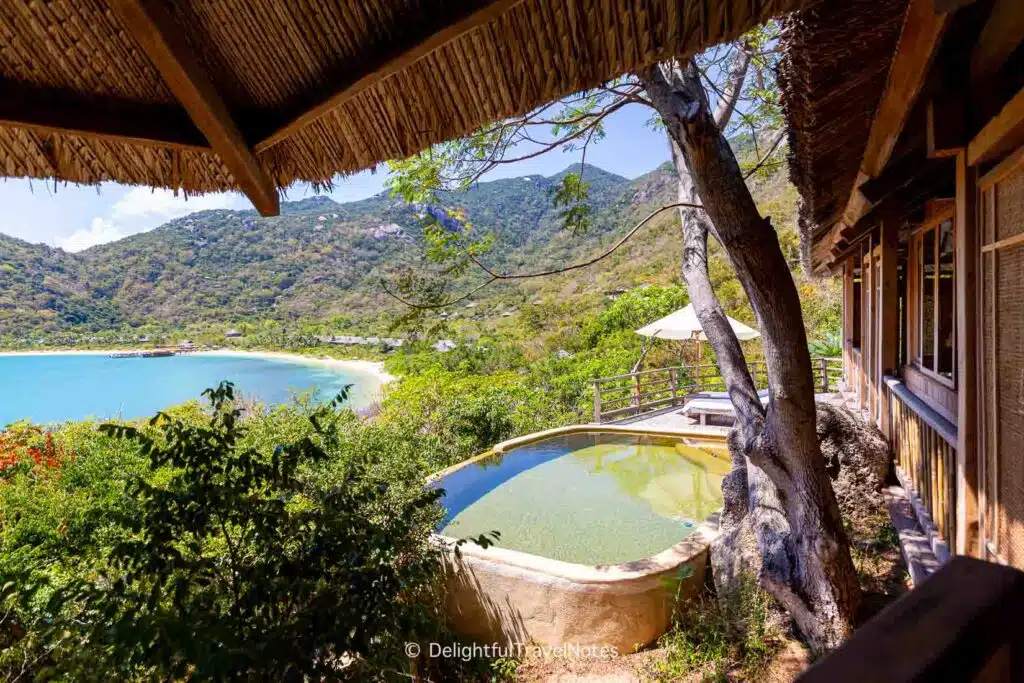 hill top villa at Six Senses Ninh Van Bay, the most romantic resort in Vietnam.