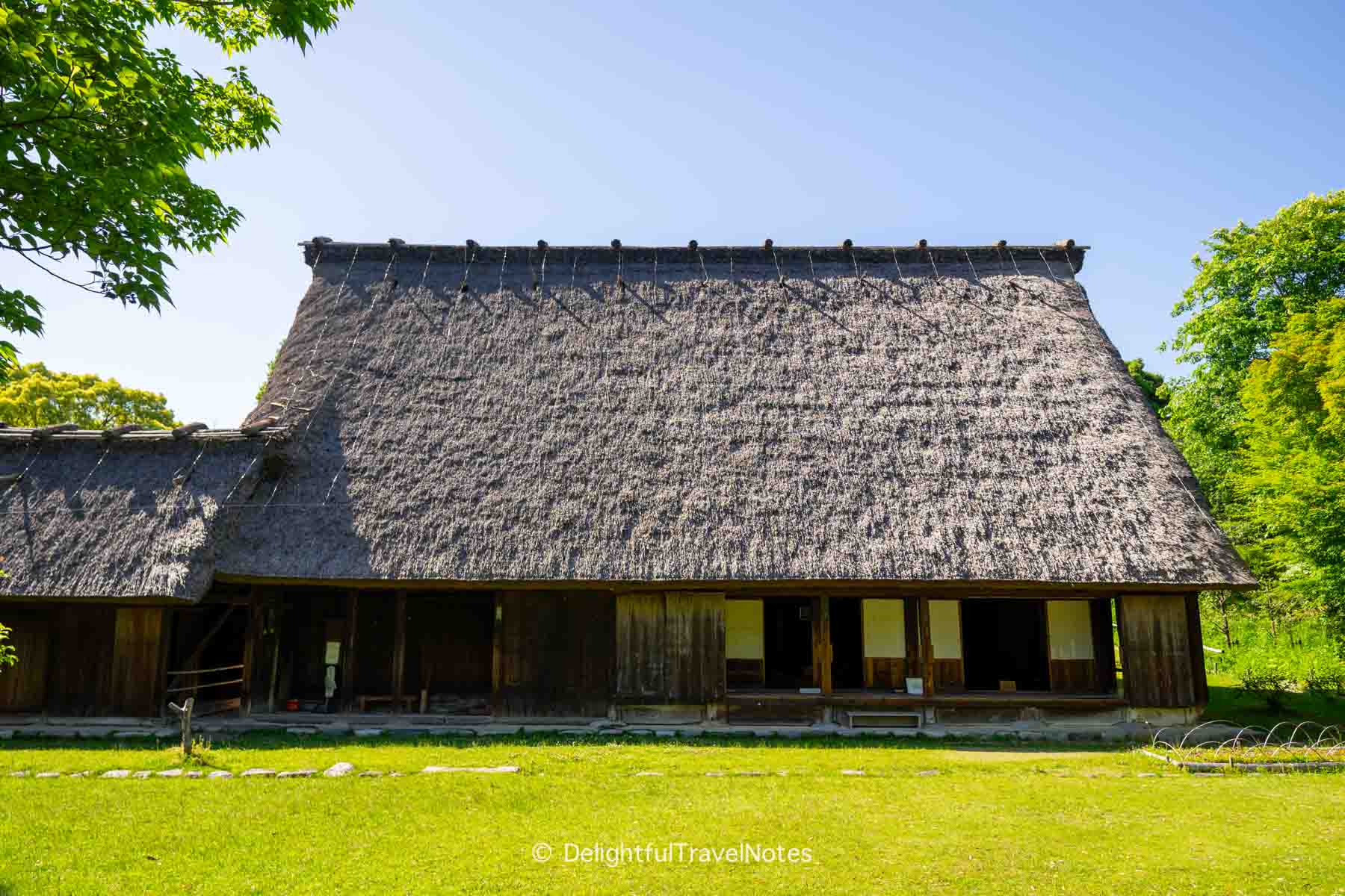 Farmhouse from Hida-Shirakawa at Open-air Museum of Old Japanese Farmhouses in Osaka.