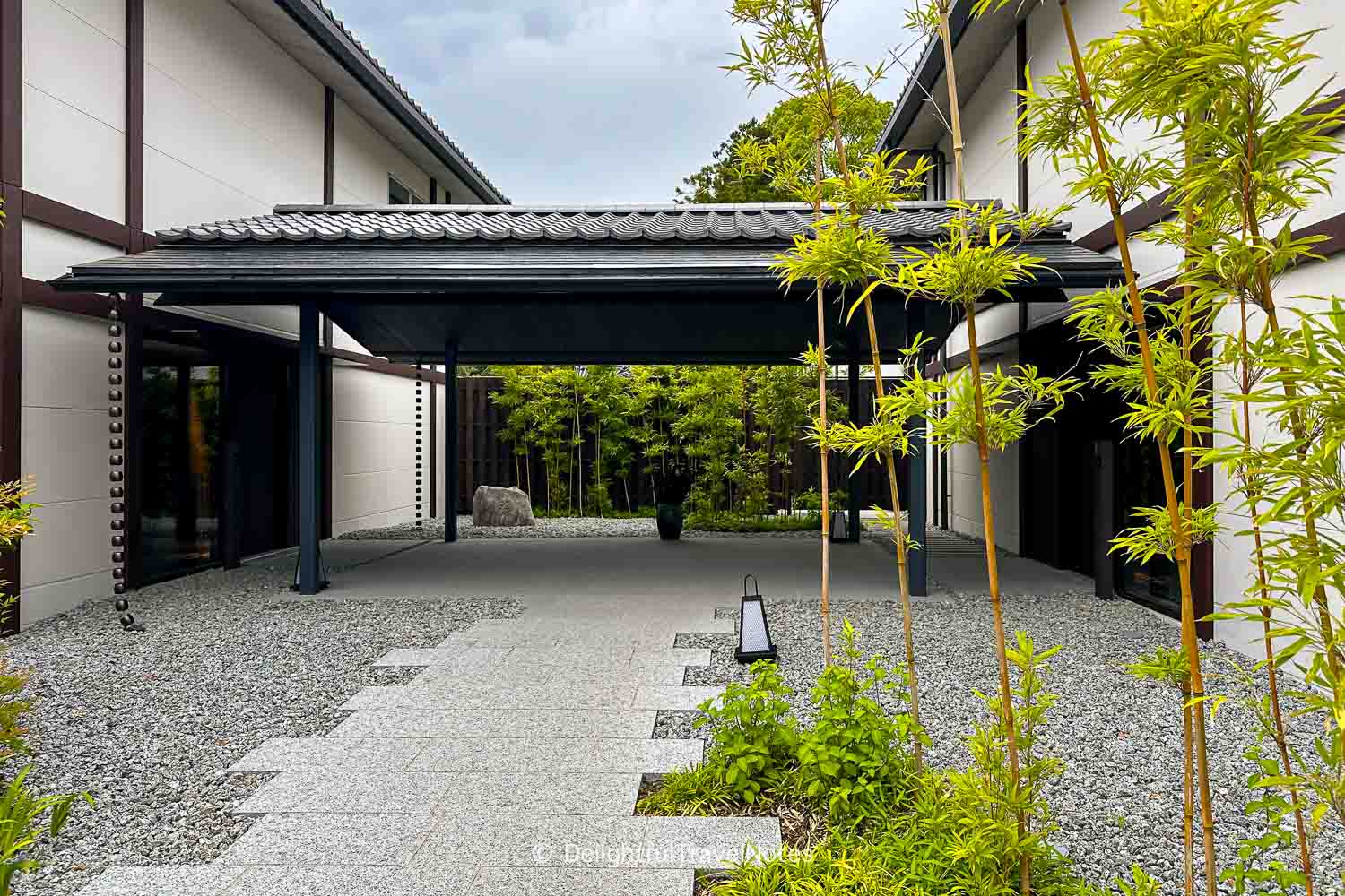 the guest room buildings of Shisui A Luxury Collection Hotel in Nara.