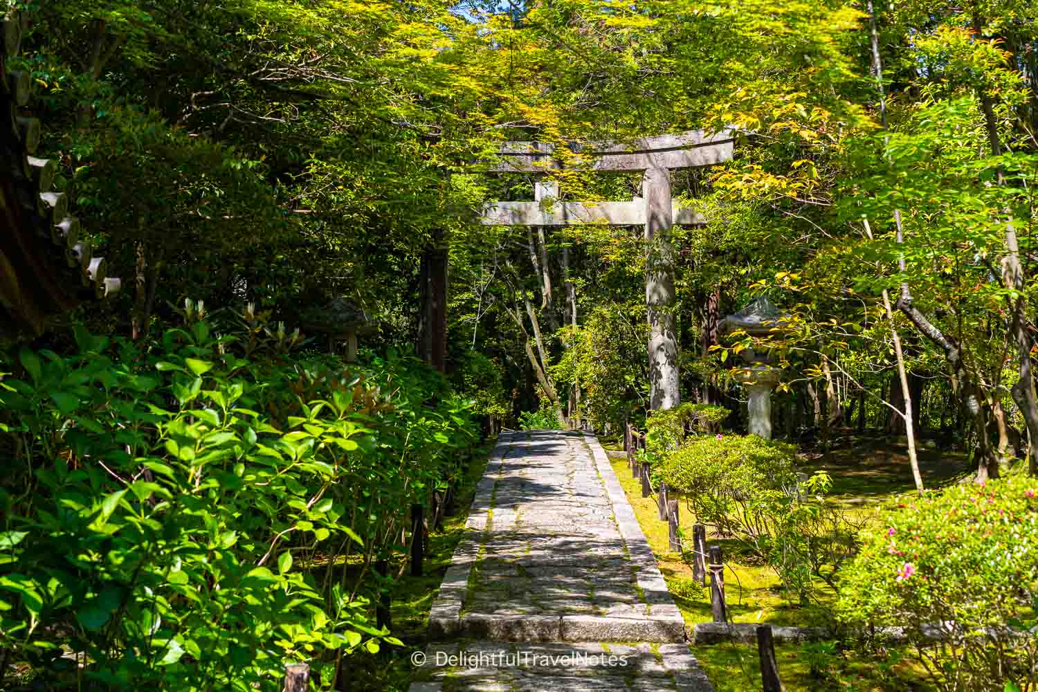 Stone torii in Konchi-in temple in Kyoto.