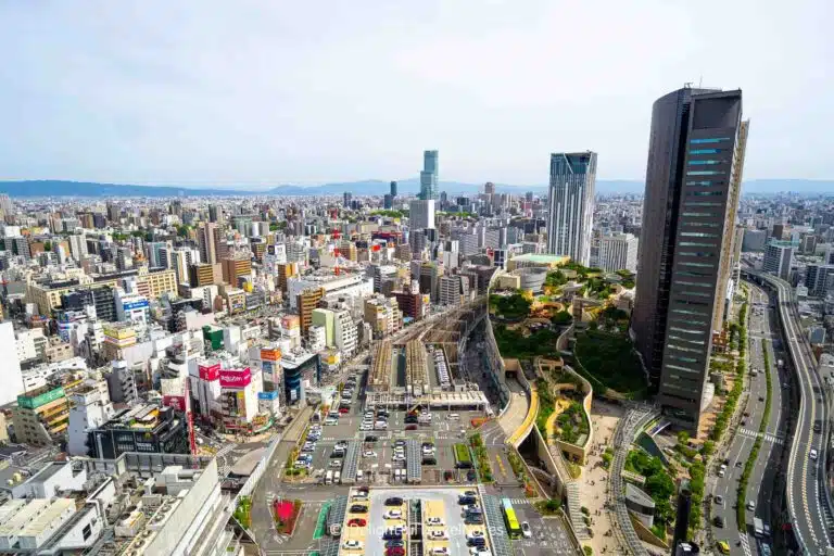 View from room at the Swissotel Nankai Osaka.