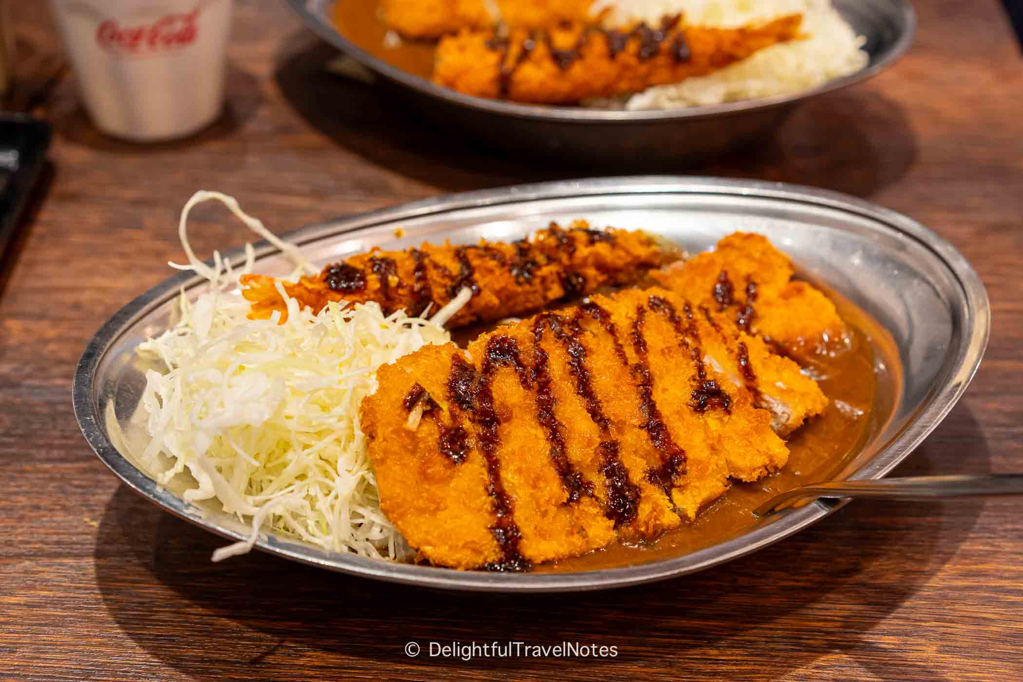 a plate of tonkatsu curry at Champion's Curry in Kanazawa, Japan.