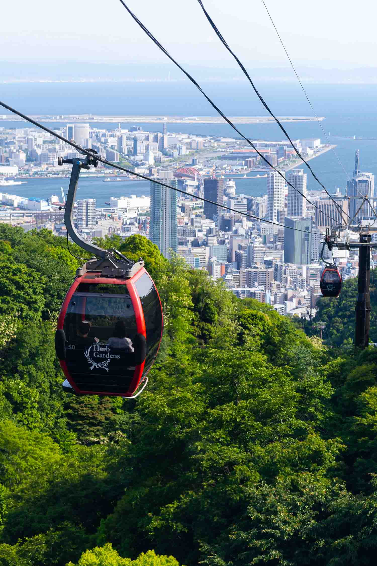 Nunobiki Herb Gardens cable car in Kobe.