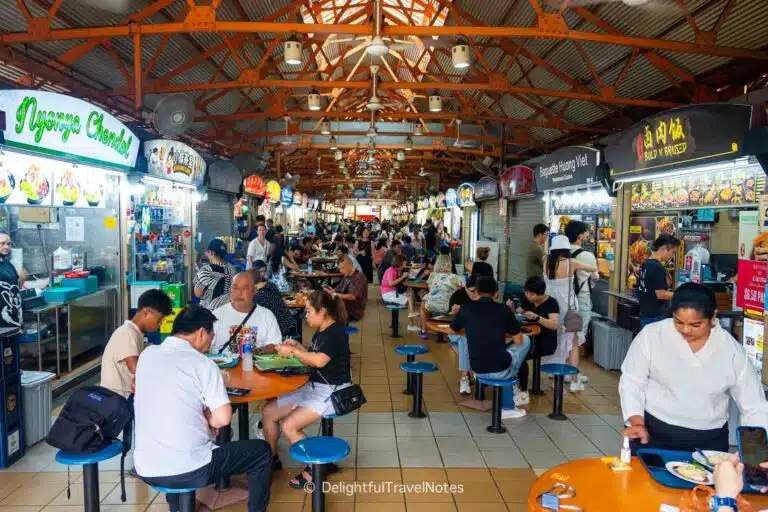 Maxwell Food Centre, a must-visit hawker center in Singapore.