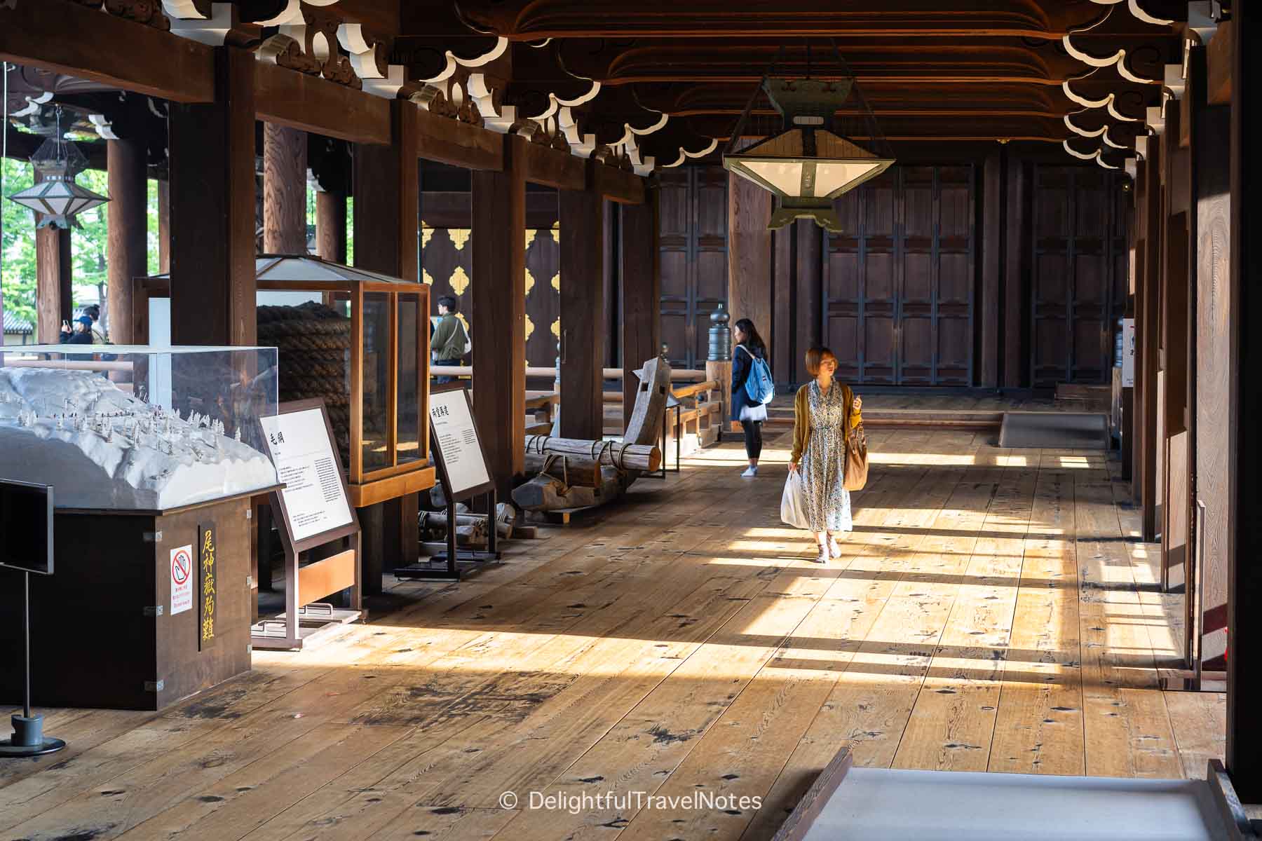 the wooden passage at Higashi Hongan-ji in Kyoto.