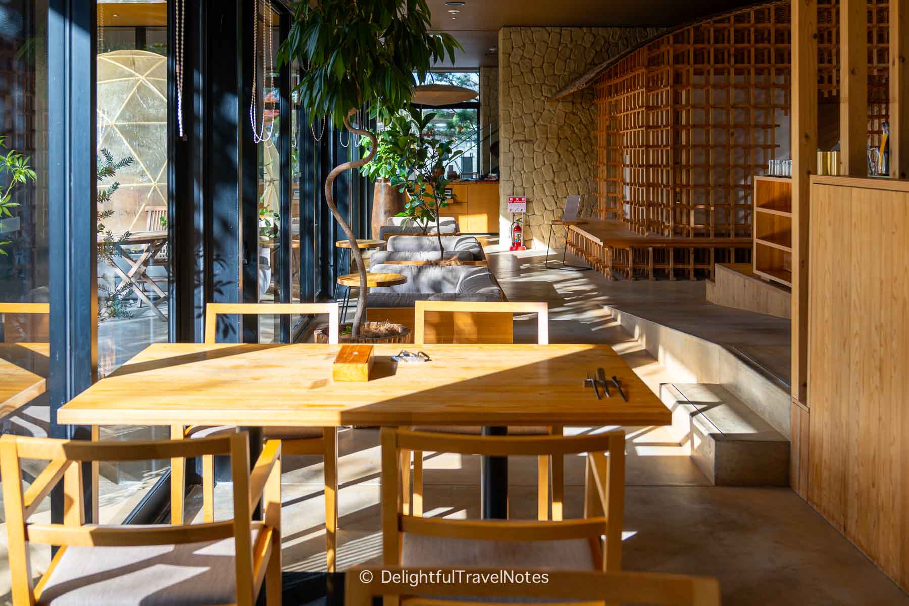 restaurant area with plenty of morning light.