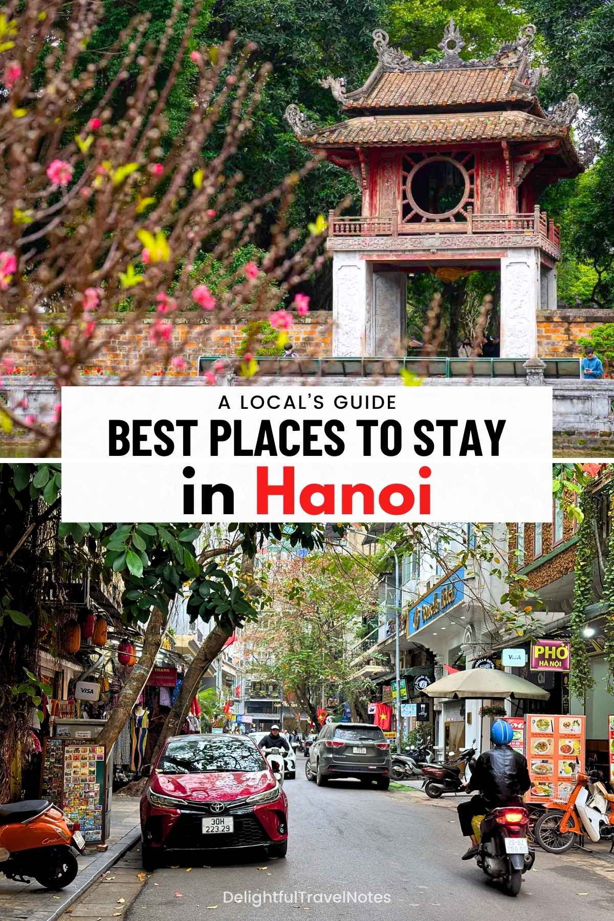 a collage of places in Hanoi.