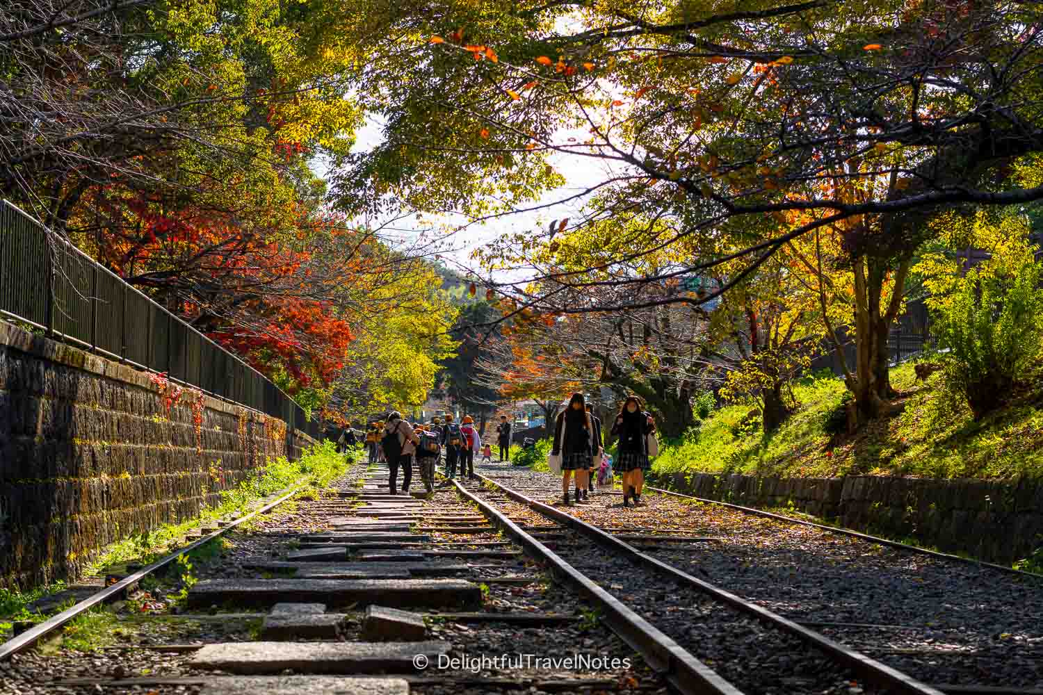 Keage Incline in Kyoto with beautiful fall colors.