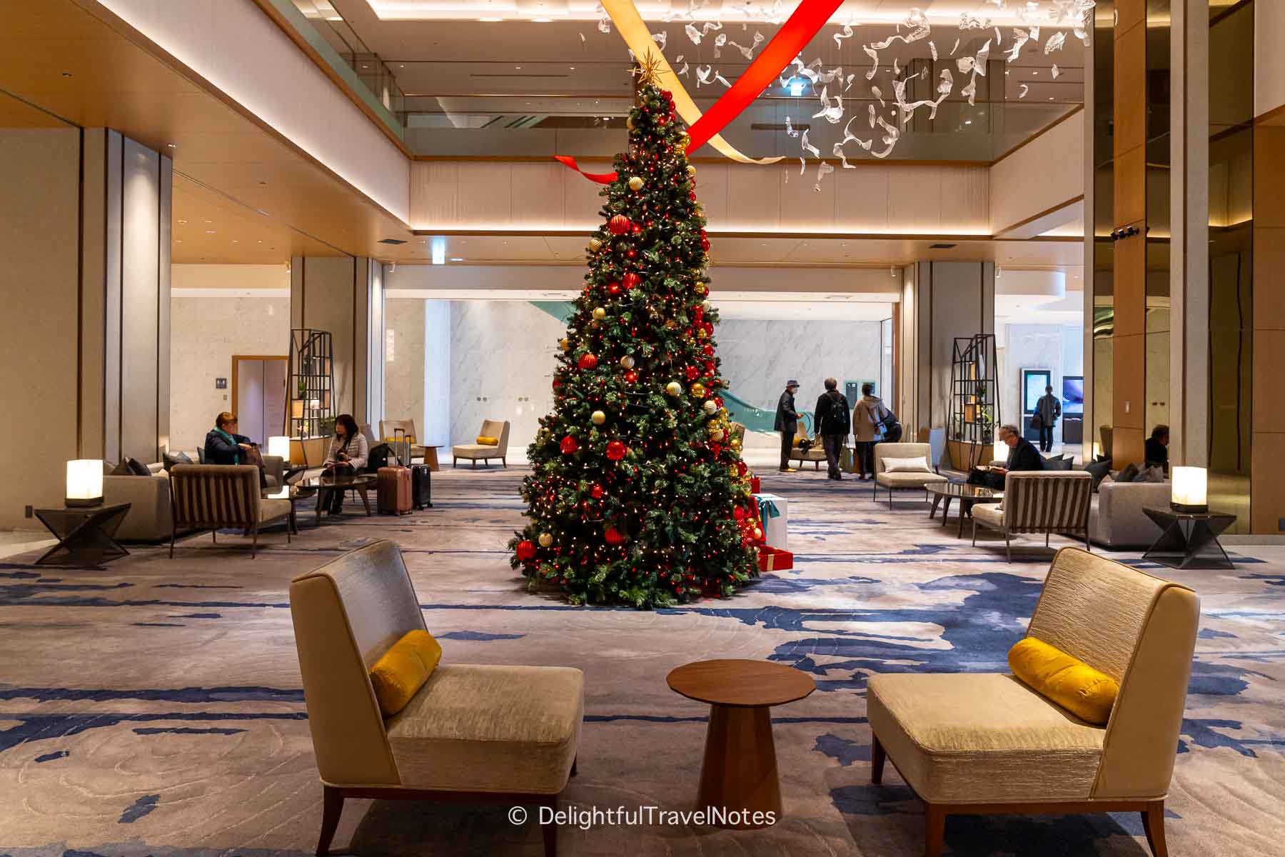 Lobby area of The Westin Miyako Kyoto Hotel.