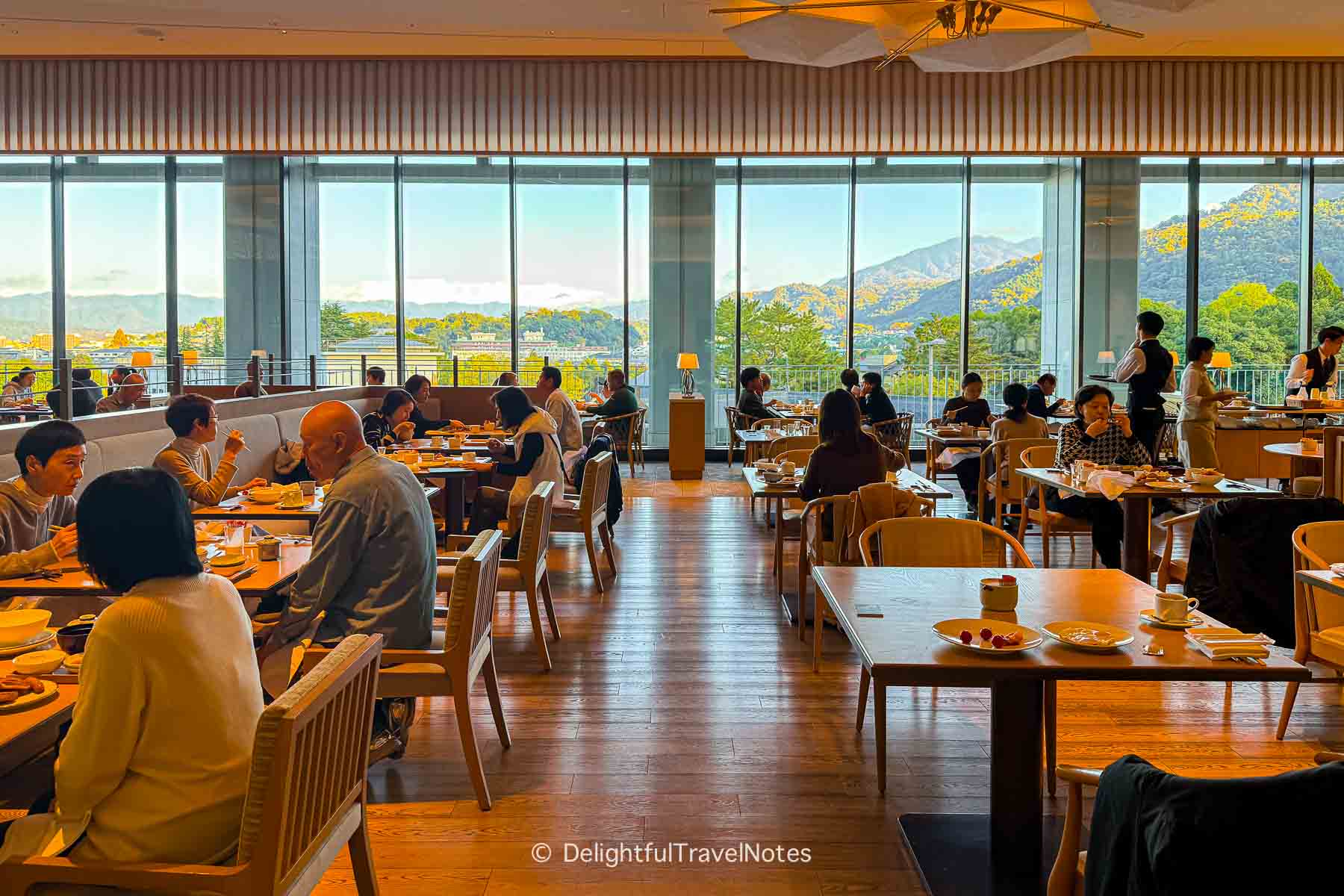 Main breakfast room at The Westin Miyako Kyoto Hotel.