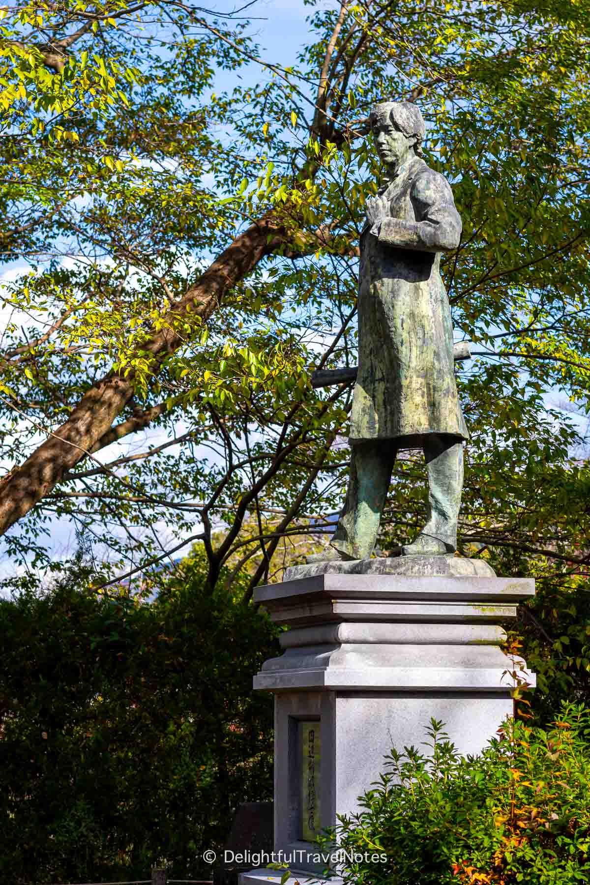 Sculpture of Sakuro Tanabe in Kyoto - chief engineer of Lake Biwa Canal.