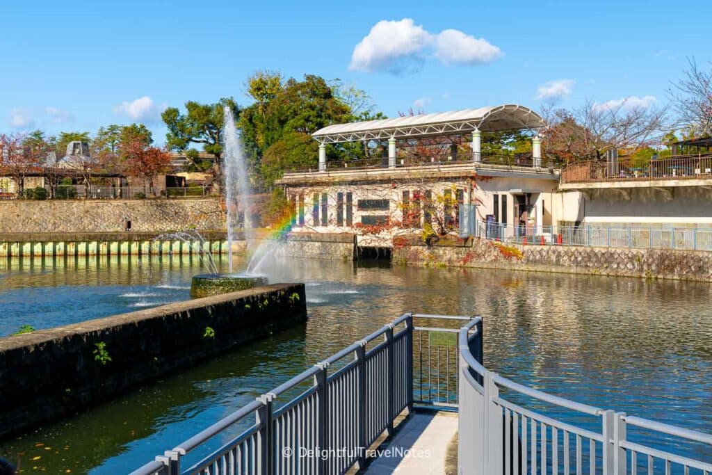 View from Lake Biwa Canal Museum terrace.