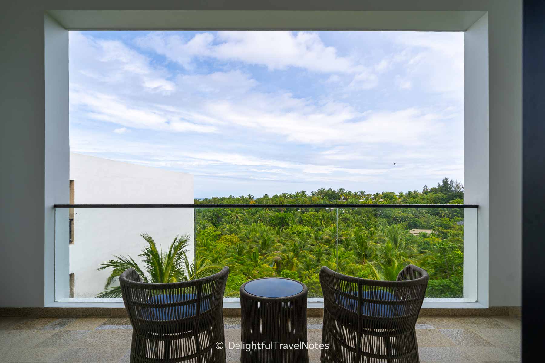 the blocked view from our room at the JW Marriott Cam Ranh Bay.