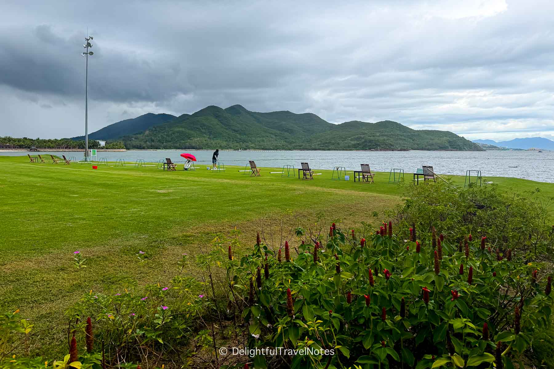 Diamond Bay golf driving range in Cam Ranh, Khanh Hoa.