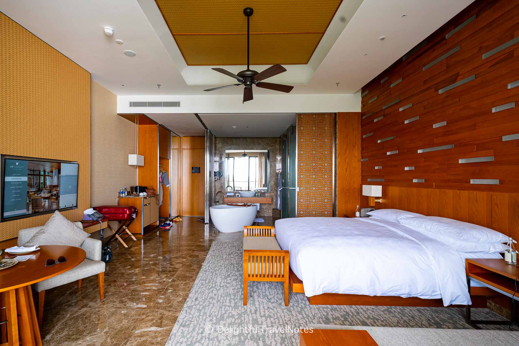 bedroom at JW Marriott Cam Ranh Bay Resort.