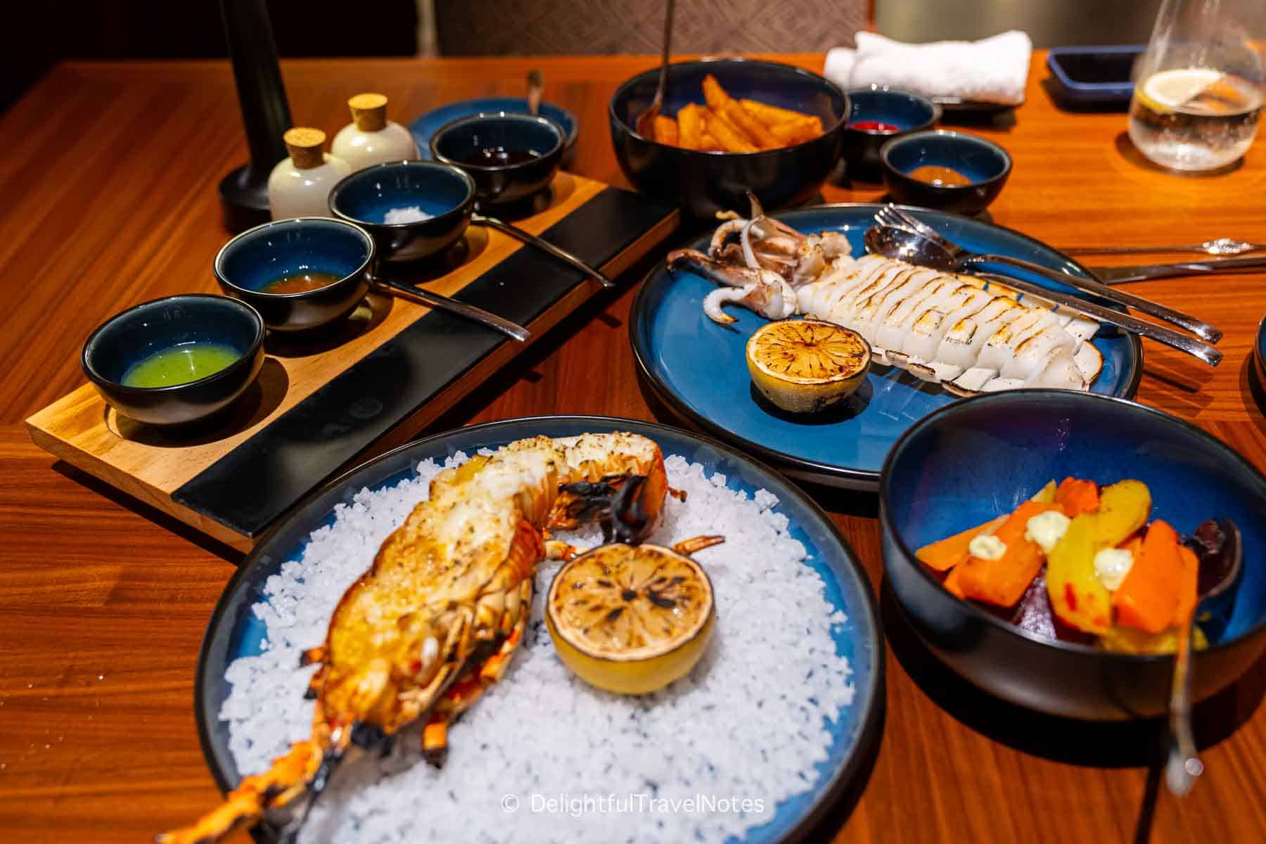 our seafood dinner at Seafood Grill restaurant, JW Marriott Cam Ranh Resort.