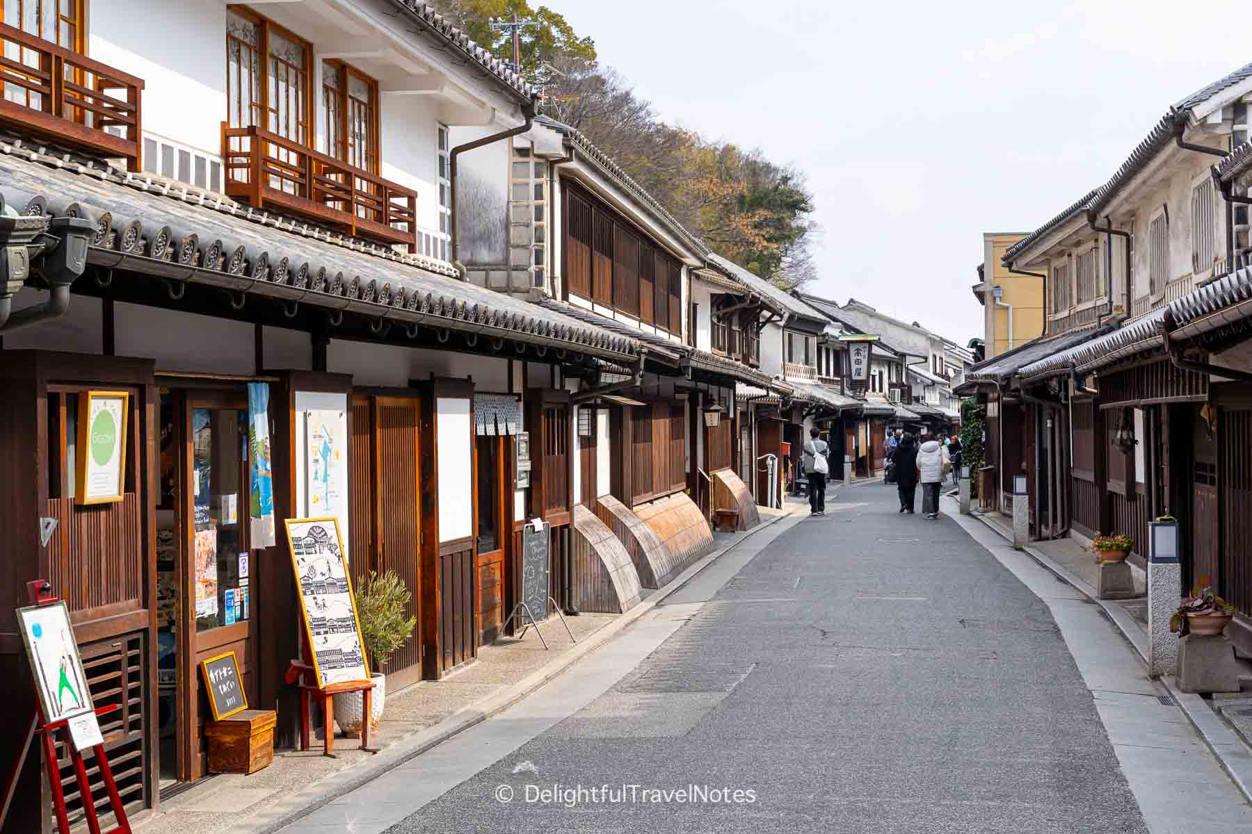 Quiet street in Bikan Historical Quarter in Kurashiki.