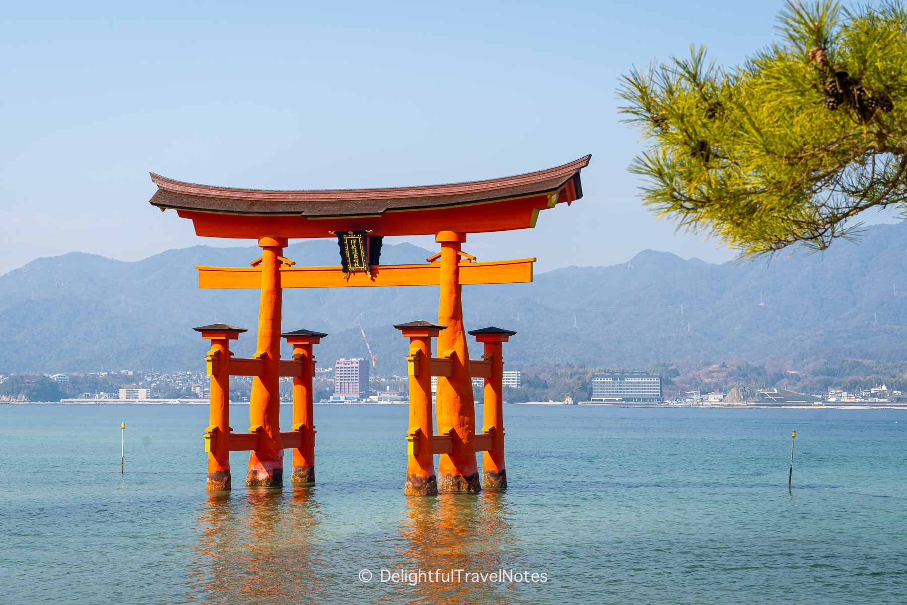 The floating torii of Itsukushima Shrine on Miyajima Island.